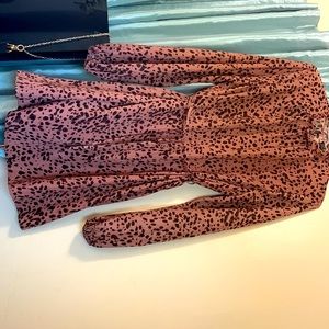 Brown. Cheetah print. Dress